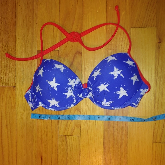 Stars Push-Up Halter Bikini Top Patriotic July 4th Swim Xhilaration SMALL - Picture 5 of 12